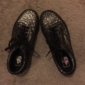 Vans.  Leopard print w sparkles